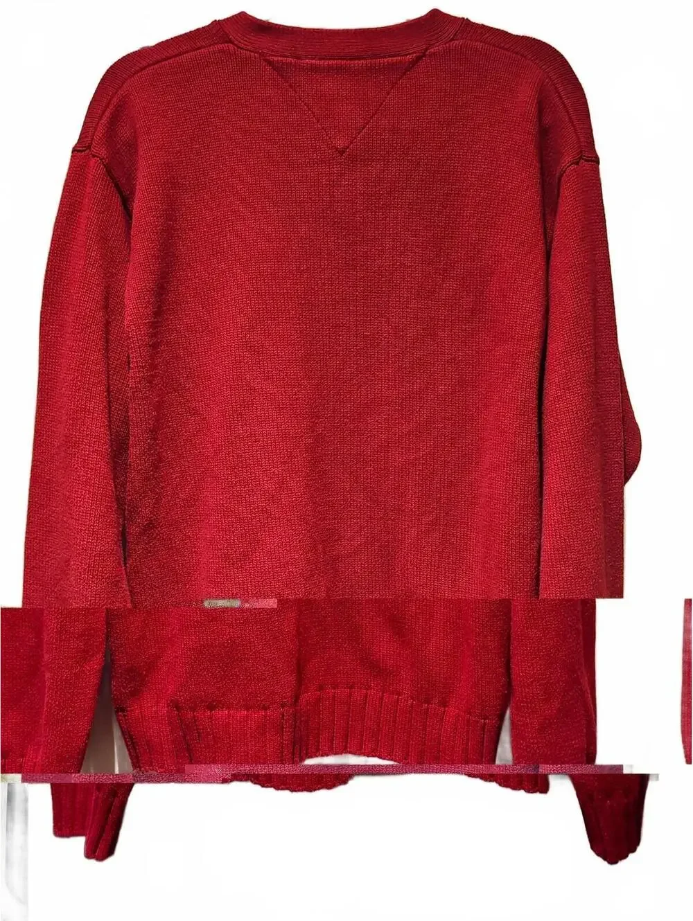 Tommy Hilfiger Men’s Vintage Red Knit Sweater Size Large
